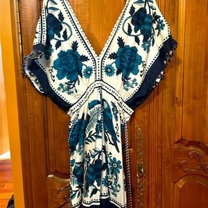 Farm Rio dress or coverip lined